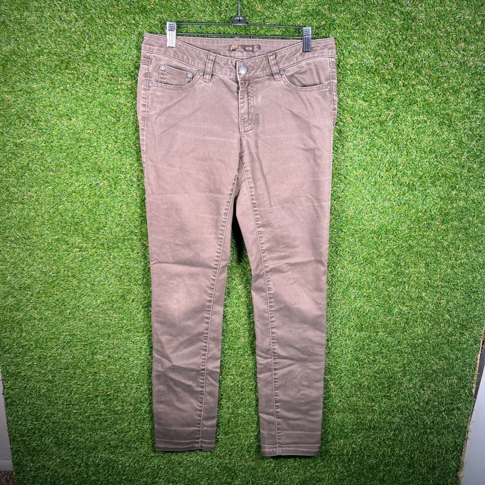 Prana Kara Skinny Jeans Brown Stretch Denim Pants Womens Size 6/28 Outdoor